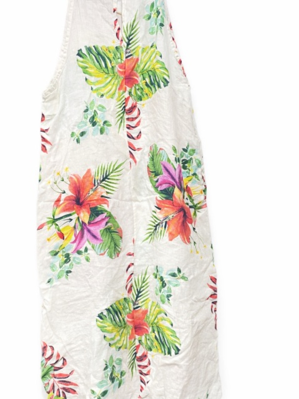 Lungo L’Arno Sundress 100% Linen size small white floral beach resort NWT